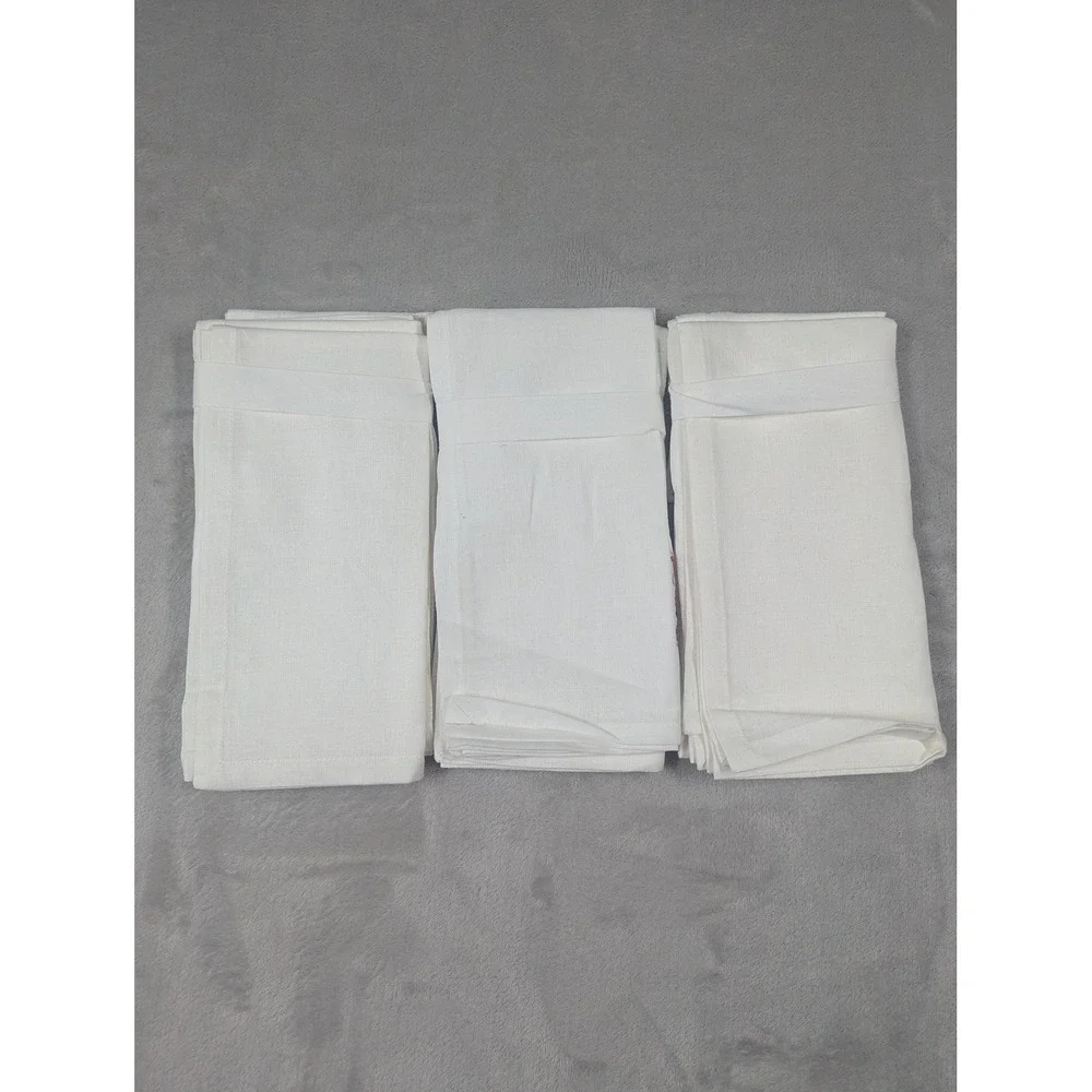 Pottery Barn Christmas In The Country Napkins 3 Sets Of 4 Santa Embroidered